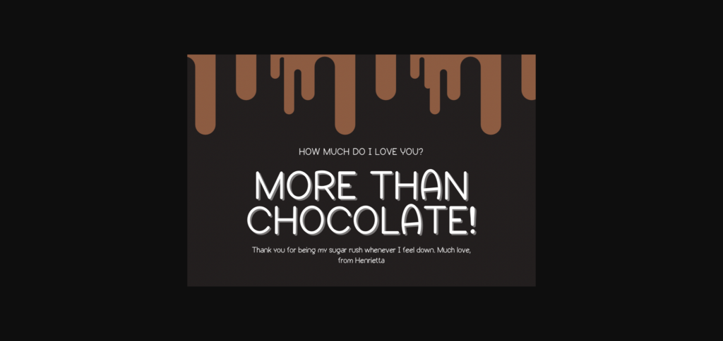 Chocolate Font Poster 6