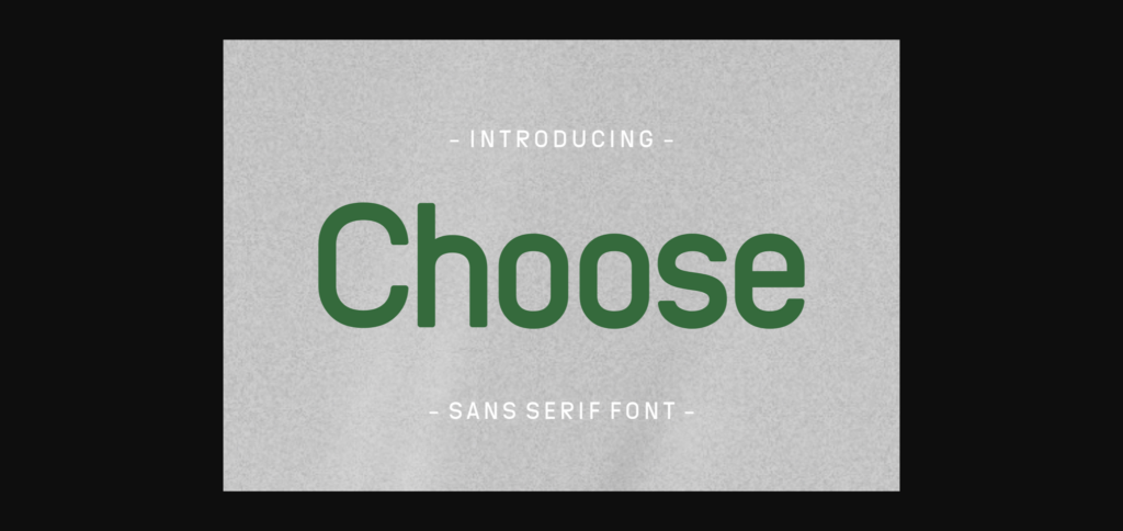 Choose Font Poster 3