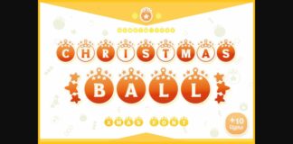 Christmas Ball Font Poster 1