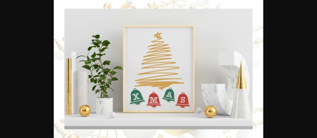 Christmas Bell Font Poster 4