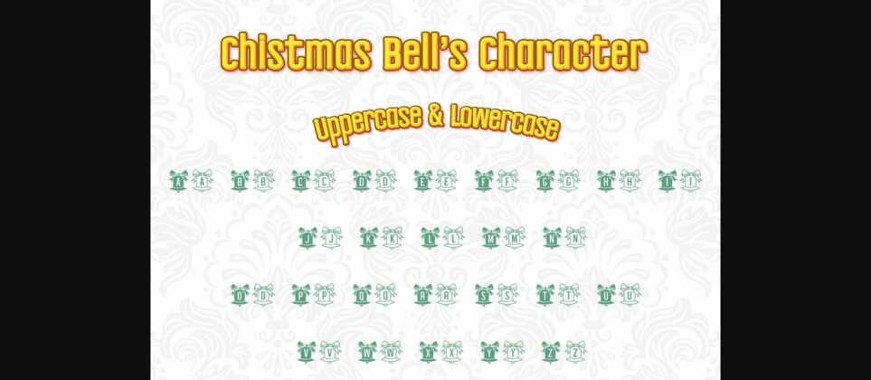 Christmas Bell Font Poster 4