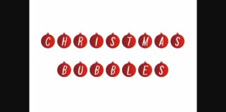 Christmas Bubbles Font Poster 1