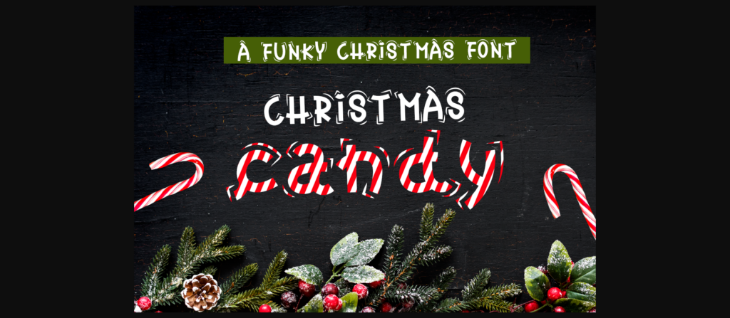 Christmas Candy Font Poster 1