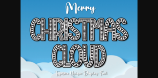 Christmas Cloud Font Poster 1