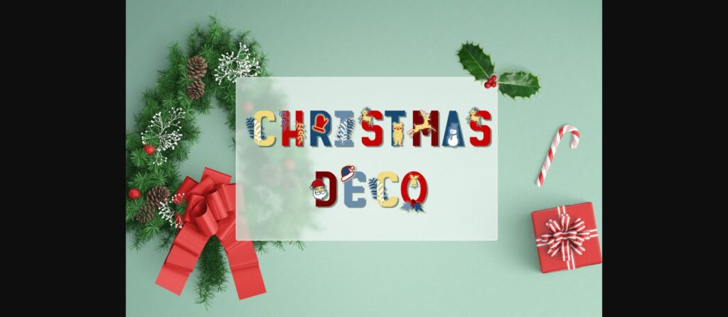 Christmas Deco Font Poster 3