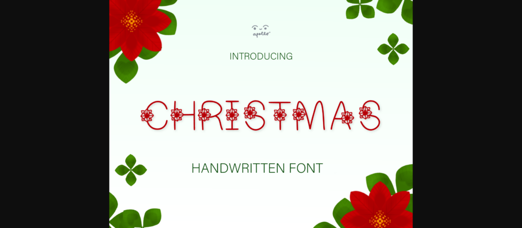 Christmas Flower Font Poster 3