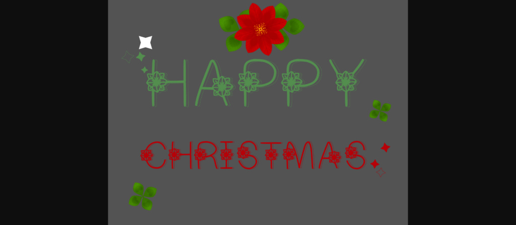 Christmas Flower Font Poster 2