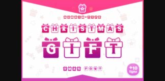 Christmas Gift Font Poster 1