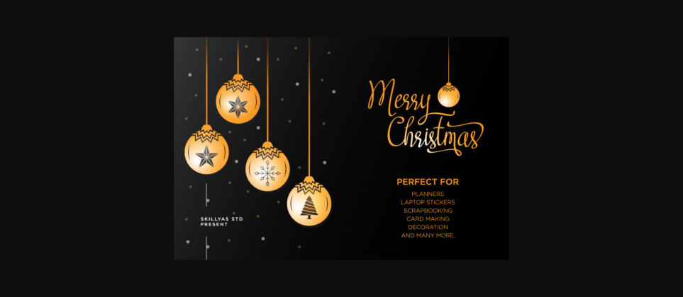 Christmas Glass Ball Font Poster 5