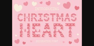 Christmas Heart Font Poster 1