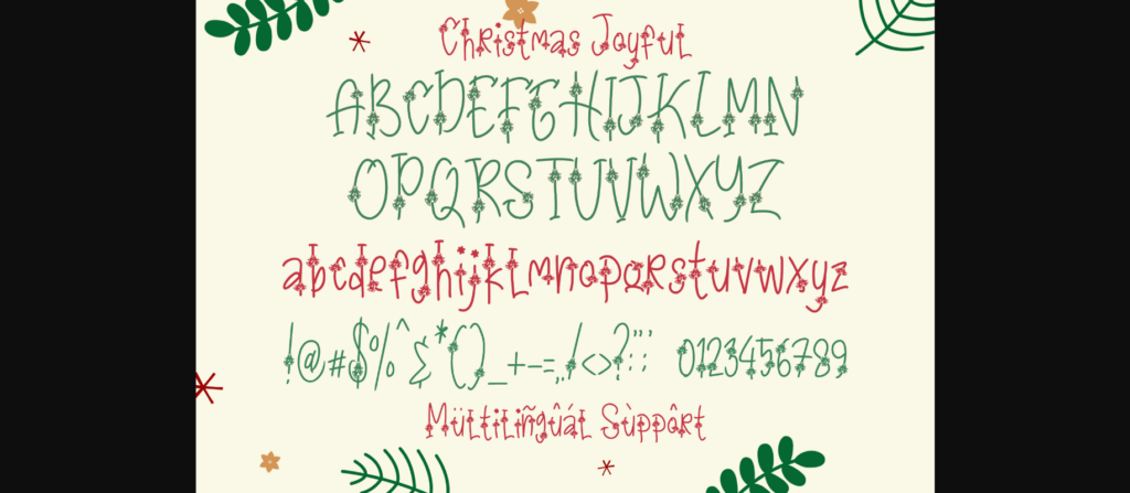 Christmas Joyful Font Poster 11