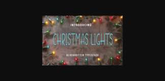 Christmas Lights Font Poster 1