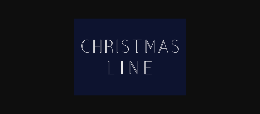 Christmas Line Font Poster 3