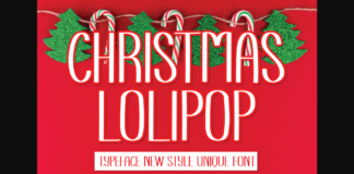 Christmas Lolipop Font Poster 1