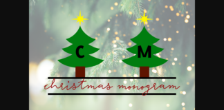 Christmas Monogram Font Poster 1