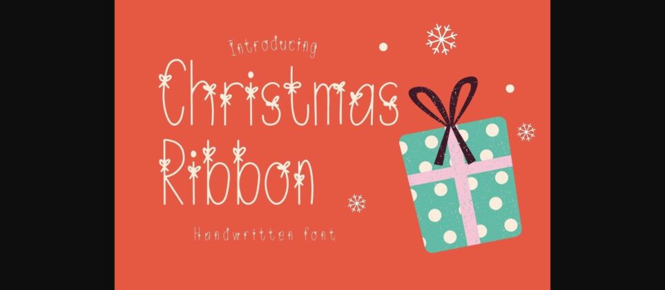 Christmas Ribbon Font Poster 3