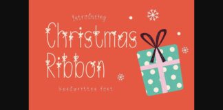 Christmas Ribbon Font Poster 1