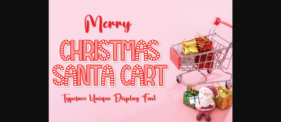 Christmas Santa Cart Font Poster 3