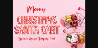 Christmas Santa Cart Font Poster 1