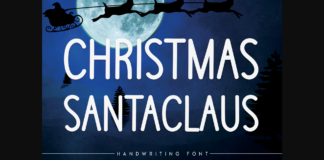 Christmas Santa Claus Font Poster 1