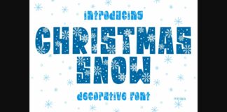 Christmas Snow Font Poster 1