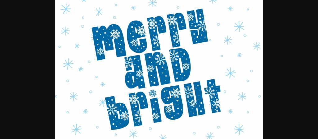 Christmas Snow Font Poster 2