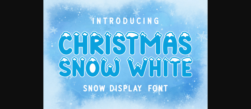 Christmas Snow White Font Poster 3