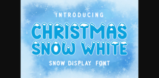 Christmas Snow White Font Poster 1