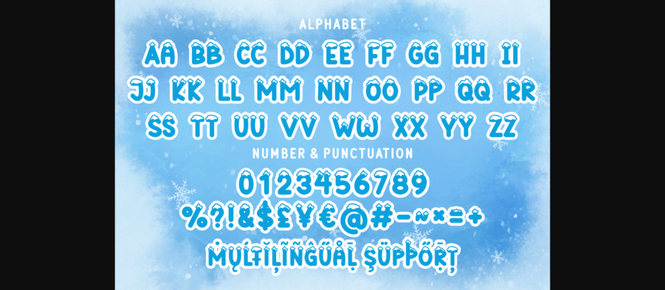 Christmas Snow White Font Poster 8