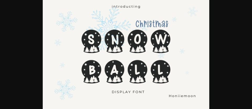 Christmas Snowball Font Poster 1