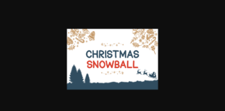 Christmas Snowball Font Poster 1