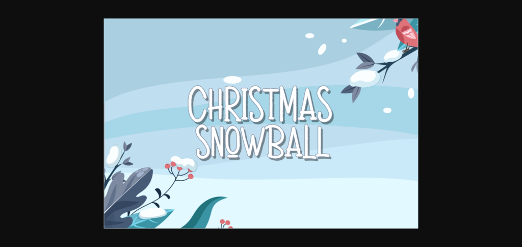 Christmas Snowball Font Poster 3