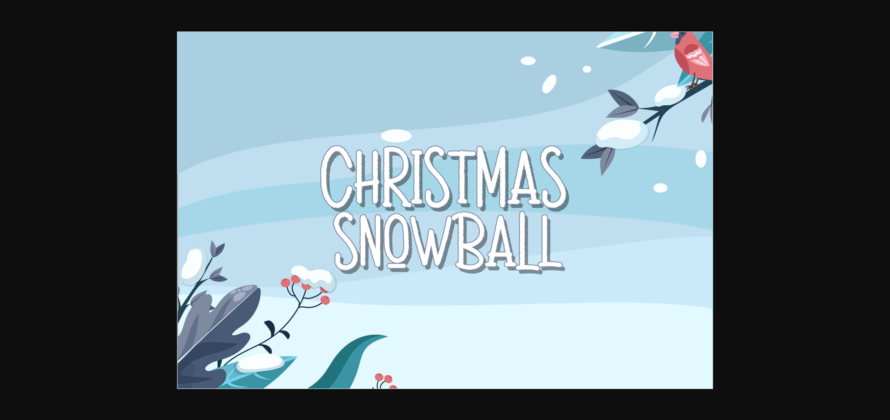 Christmas Snowball Font Poster 3