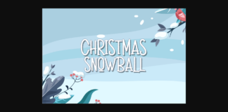 Christmas Snowball Font Poster 1