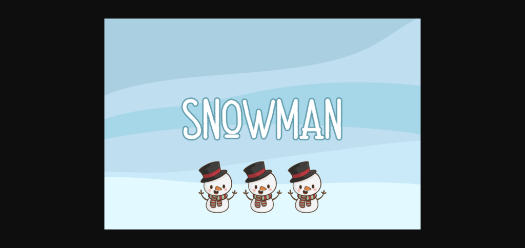 Christmas Snowball Font Poster 4