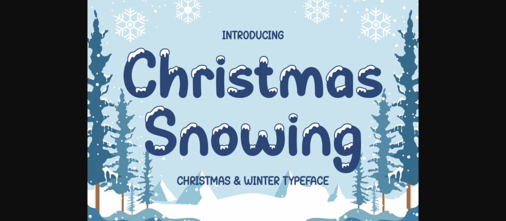 Christmas Snowing Font Poster 3