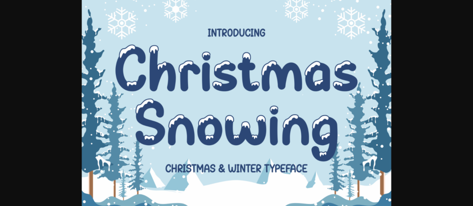 Christmas Snowing Font Poster 3