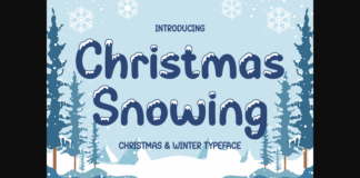 Christmas Snowing Font Poster 1