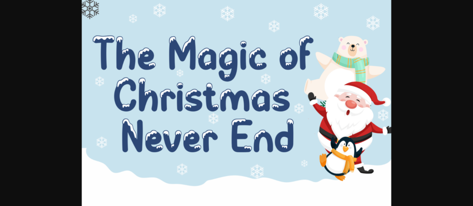 Christmas Snowing Font Poster 6