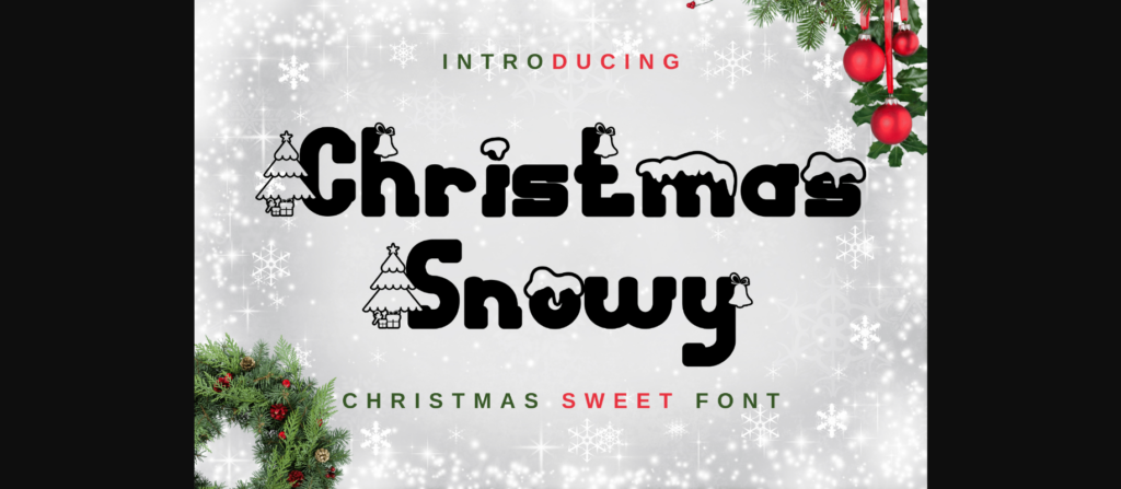 Christmas Snowy Font Poster 1