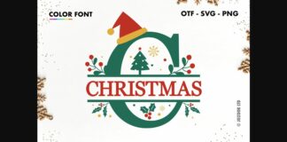 Christmas Split Monogram Font Poster 1