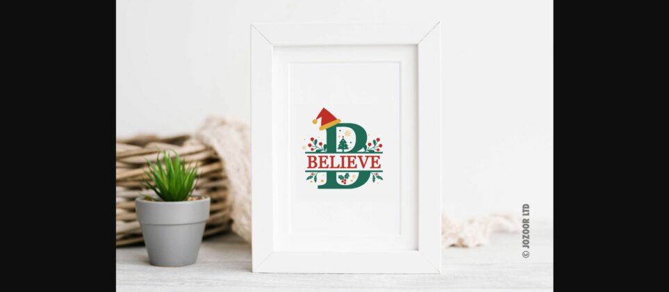 Christmas Split Monogram Font Poster 9