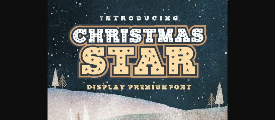 Christmas Star Font Poster 3