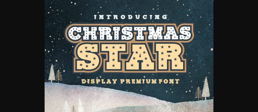 Christmas Star Font Poster 1