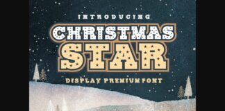 Christmas Star Font Poster 1