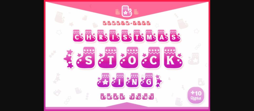 Christmas Stocking Font Poster 3