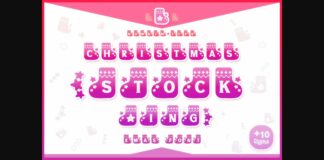 Christmas Stocking Font Poster 1