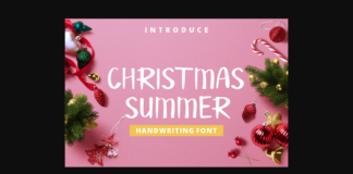 Christmas Summer Font Poster 1