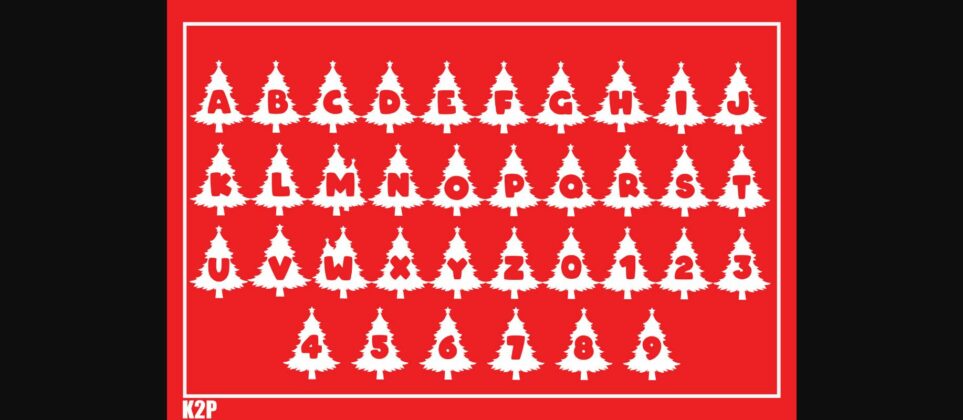 Christmas Tree Font Poster 4