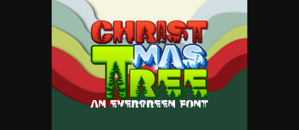 Christmas Tree Font Poster 3